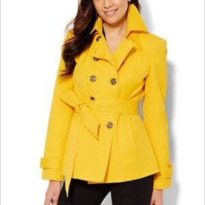 New York & Company convertible collar Trench coat